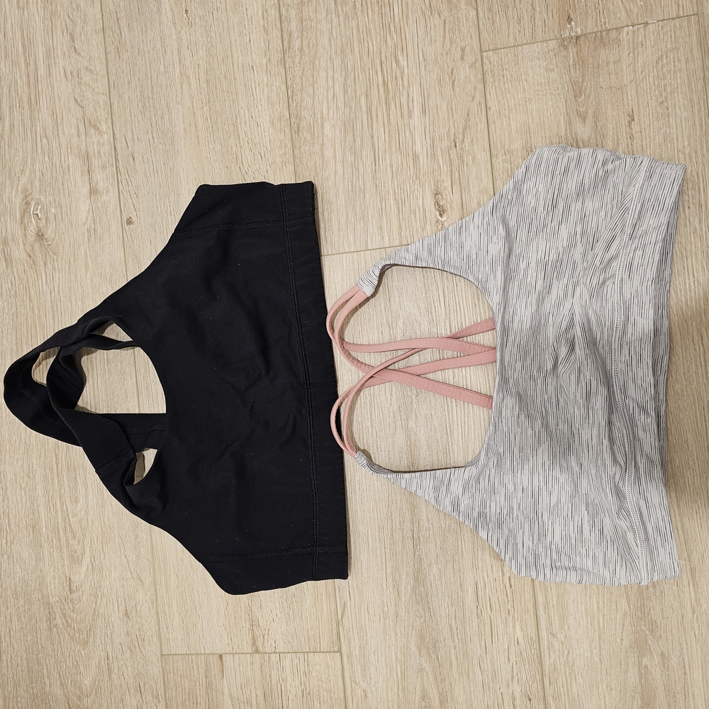 lululemon athletica Black and Gray Sports Bras